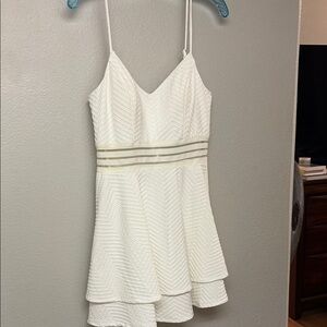 City Studio White Ruffled Tiered Mini Dress